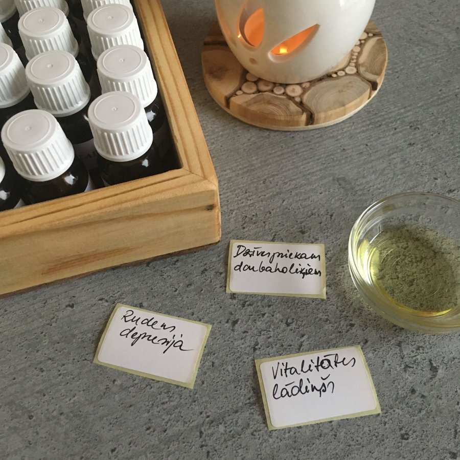 Aromaterapija, aromadiagnostika, aromatests Jelgavā, Sajūtu telpā